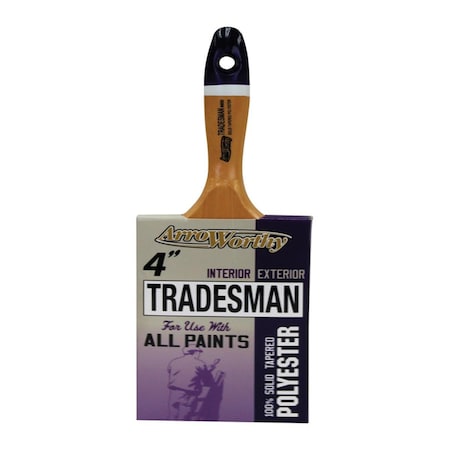 Defenseguard Tradesman 4 in. Chiseled Polyester Blend Paint Brush DE3328591